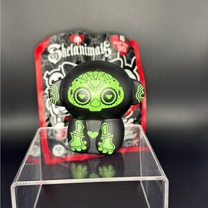 Skelanimals Black and Green Monkey Figurine